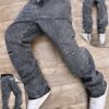 Men's jeans baggy _blue and ash and other colors - Image 3